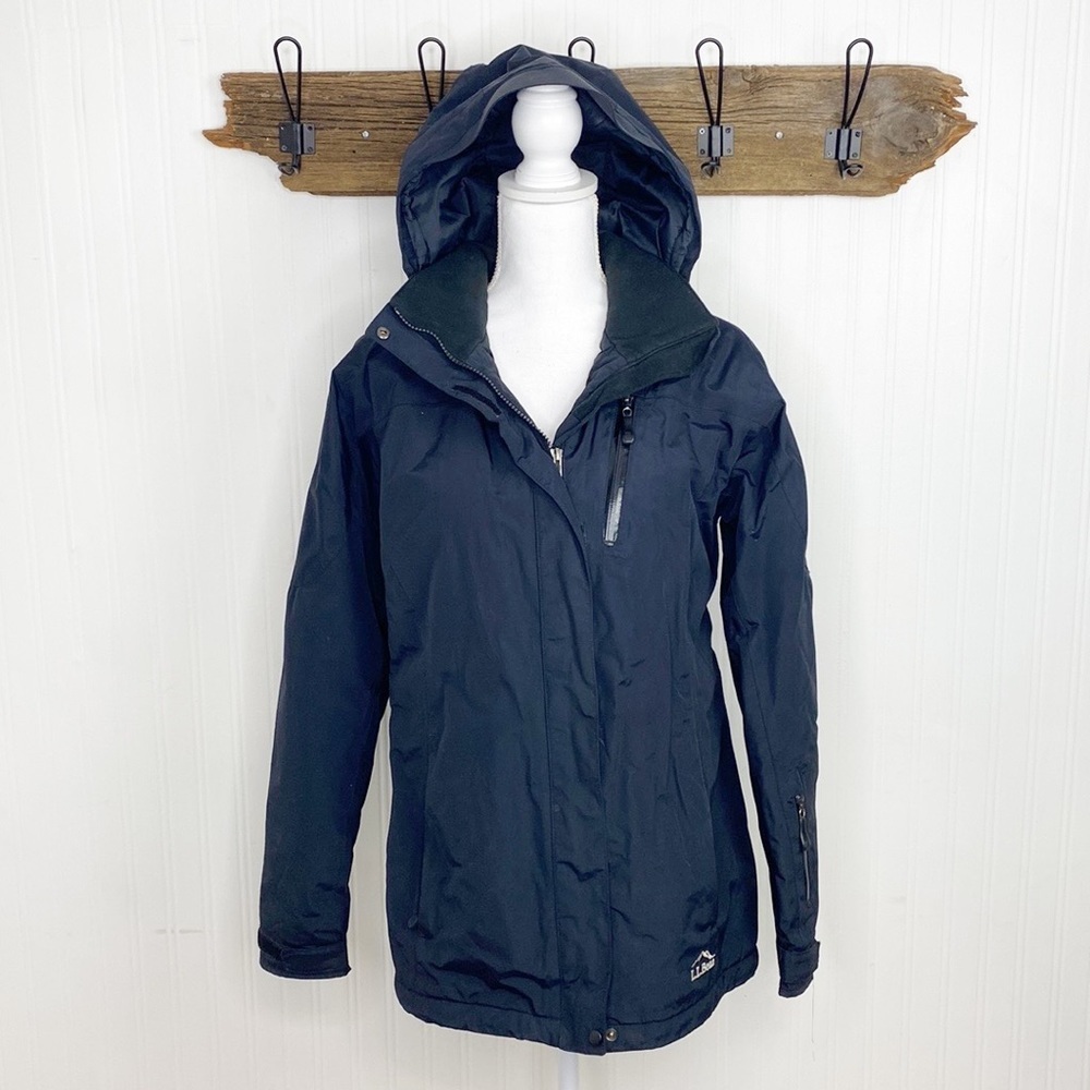 LL Bean Parka Hip Length Black
